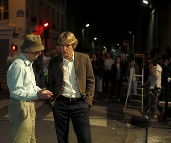 Sur le plateau du film Midnight in Paris