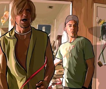 Scène du film A Scanner Darkly