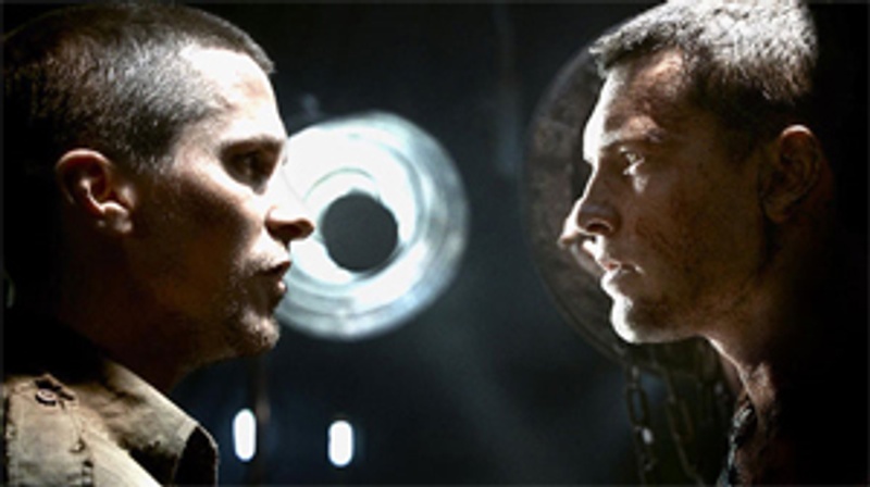 Christian Bale et Sam Worthington dans Terminator Salvation