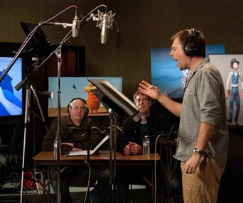 Dans le studio d'enregistrement du film The Lorax