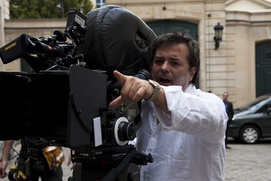 Sur le plateau du film La conquête