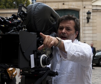 Sur le plateau du film La conquête