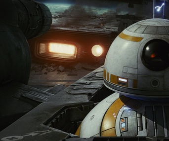 Une scène du film Star Wars: The Last Jedi