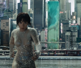 Une scène du film Ghost in the Shell