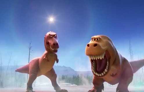 Une scène du film The Good Dinosaur