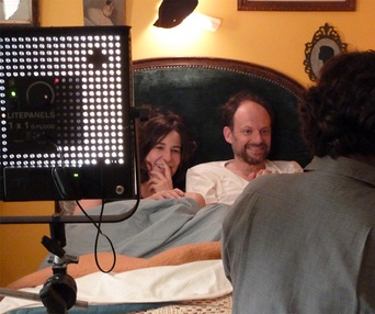 Sur le plateau du film Adieu Berthe