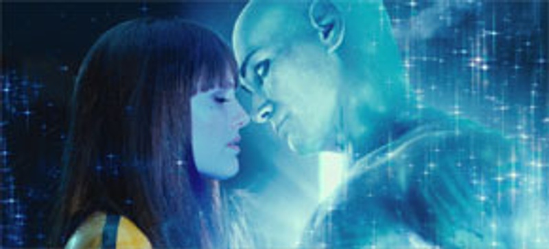 Malin Akerman et Billy Crudup dans Watchmen