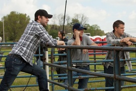 Sur le plateau du film Promised Land Sur le plateau du film Promised Land