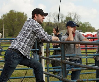 Sur le plateau du film Promised Land