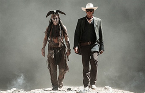 Une scène du film The Lone Ranger