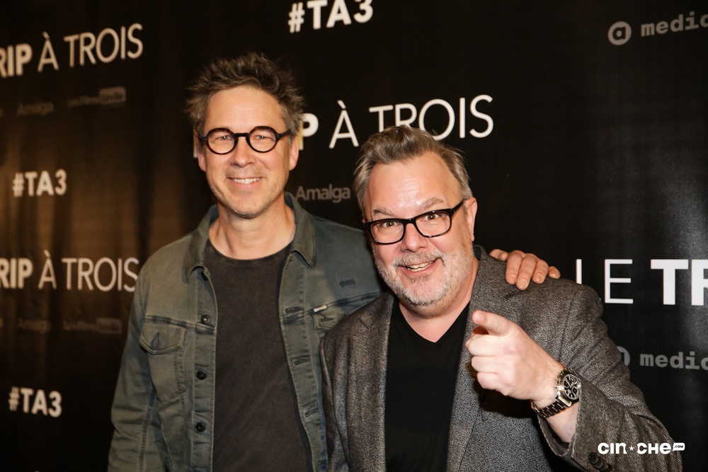 Sur le tapis rouge du film Le trip à trois