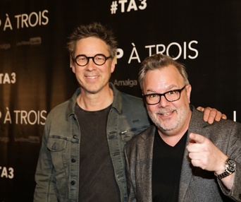 Sur le tapis rouge du film Le trip à trois