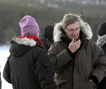 Sur le plateau du film L'hypnotiseur