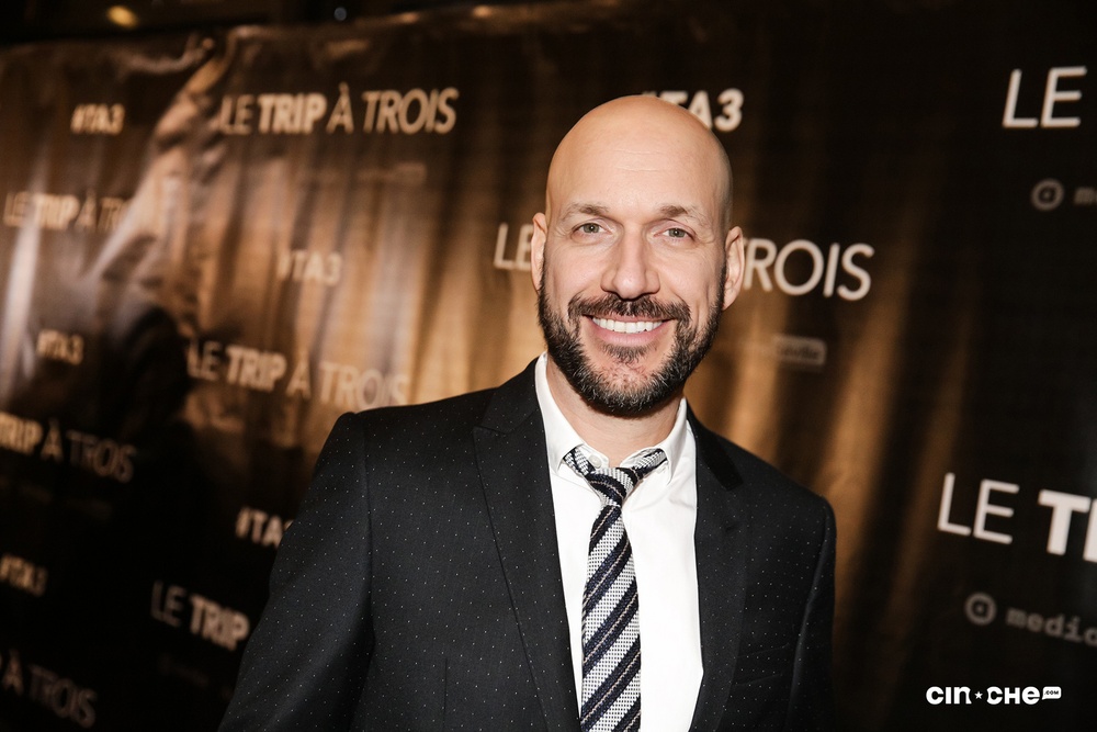Sur le tapis rouge du film Le trip à trois