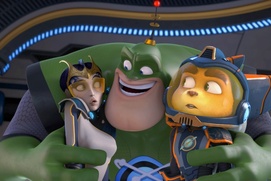 Une scène du film Ratchet and Clank Une scène du film Ratchet and Clank