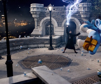 Une scène du film The Smurfs