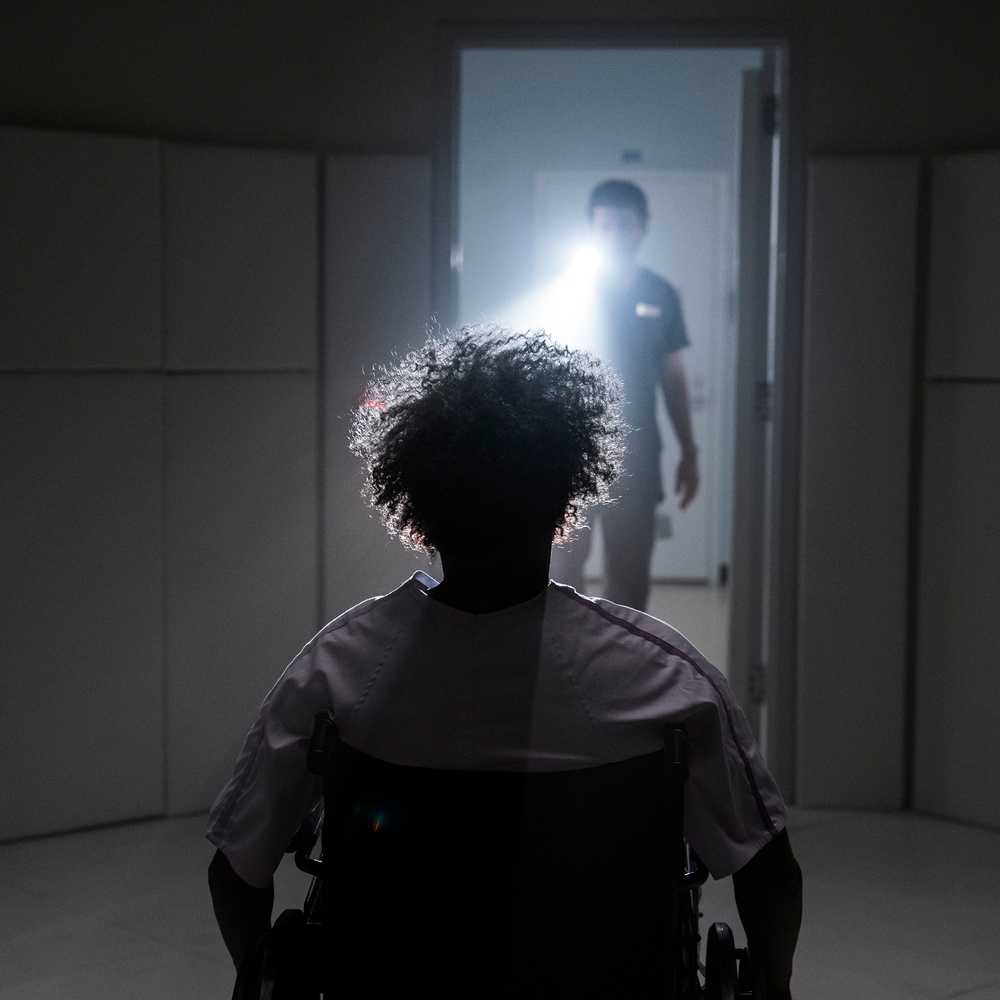 Une scène du film Glass