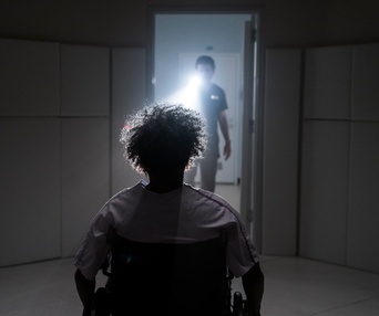 Une scène du film Glass