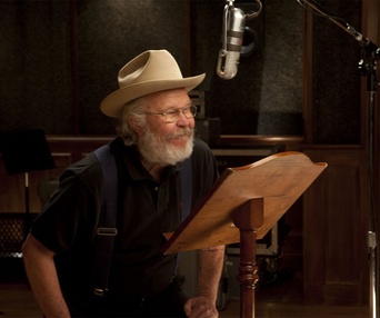 Dans le studio d'enregistrement du film Rango