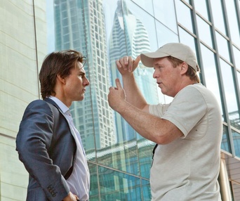 Sur le plateau du film Mission: Impossible - Ghost Protocol