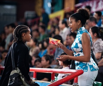 Une scène du film The Karate Kid