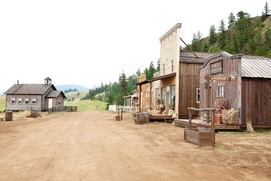 Sur le plateau du film Gunless