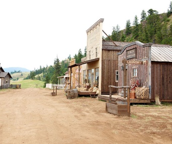 Sur le plateau du film Gunless