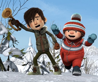 Une scène du film La guerre des tuques 3D
