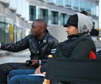 Sur le plateau du film Case départ