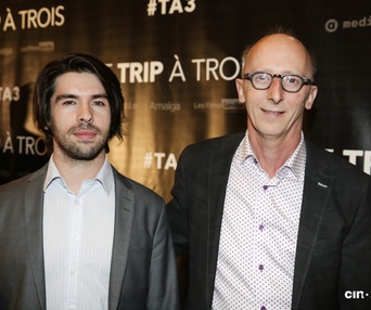 Sur le tapis rouge du film Le trip à trois