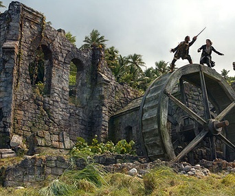 Scène du film Pirates des Caraïbes : Le coffre du mort