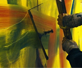 Une scène du film Gerhard Richter Painting