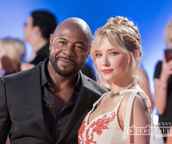 Sur le tapis rouge du film The Magnificent Seven
