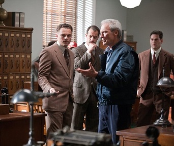 Sur le plateau du film J. Edgar
