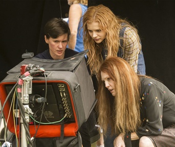 Sur le plateau du film Carrie