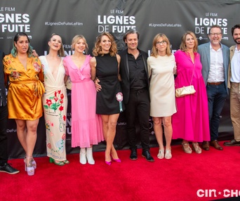 Sur le tapis rouge du film Lignes de fuite