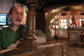 Sur le plateau du film The Pirates! Band of Misfits