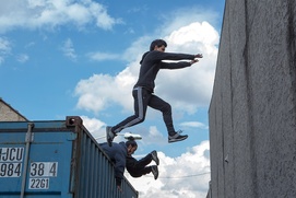Une scène du film Tracers