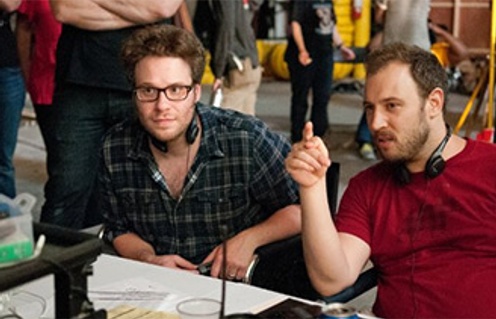 Seth Rogen et Evan Goldberg sur le plateau de This Is the End