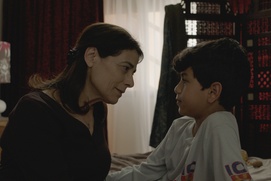 Une scène du film Une famille syrienne