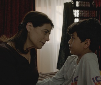 Une scène du film Une famille syrienne