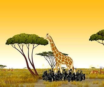 Scène du film Kirikou et les bêtes sauvages