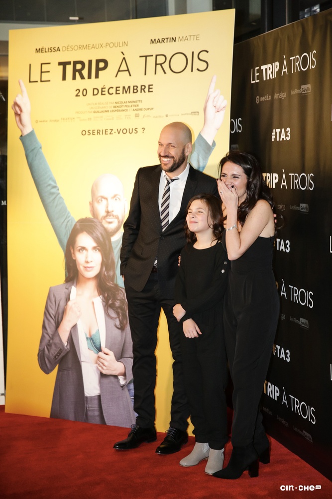 Sur le tapis rouge du film Le trip à trois