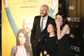 Sur le tapis rouge du film Le trip à trois
