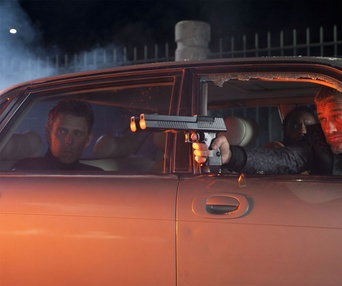 Une scène du film The Green Hornet