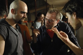Sur le plateau du film Cell 211