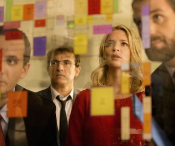 Une scène du film Adieu les cons