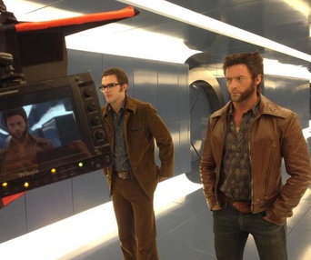 Sur le plateau du film X-Men: Days of Future Past