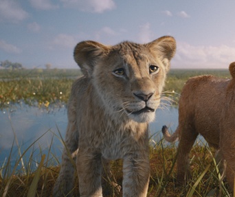Une scène du film Mufasa: The Lion King