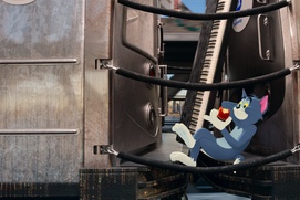 Une scène du film Tom and Jerry Une scène du film Tom and Jerry